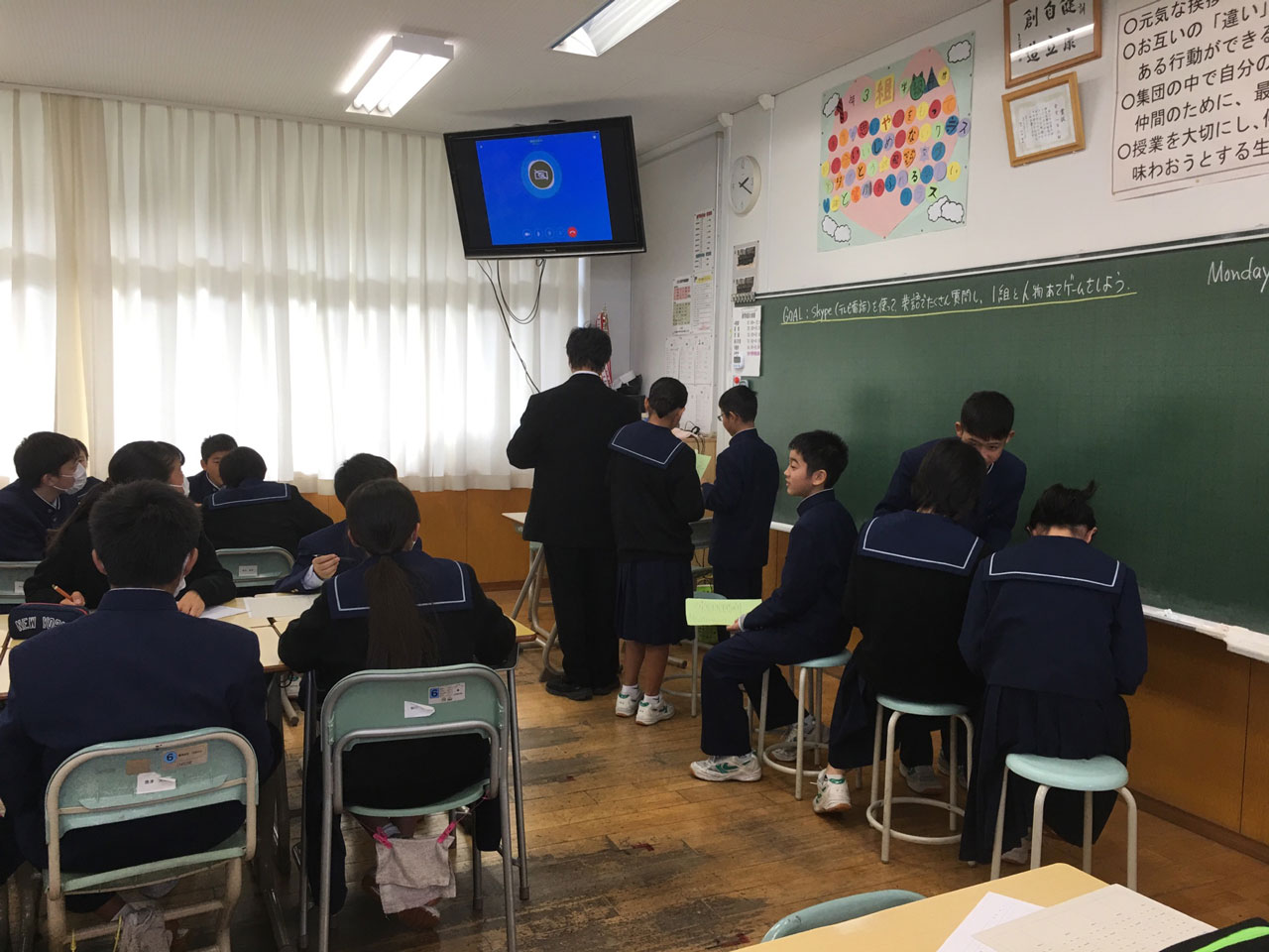 那珂川北中学校 松浦市の校長会の先生方の授業見学