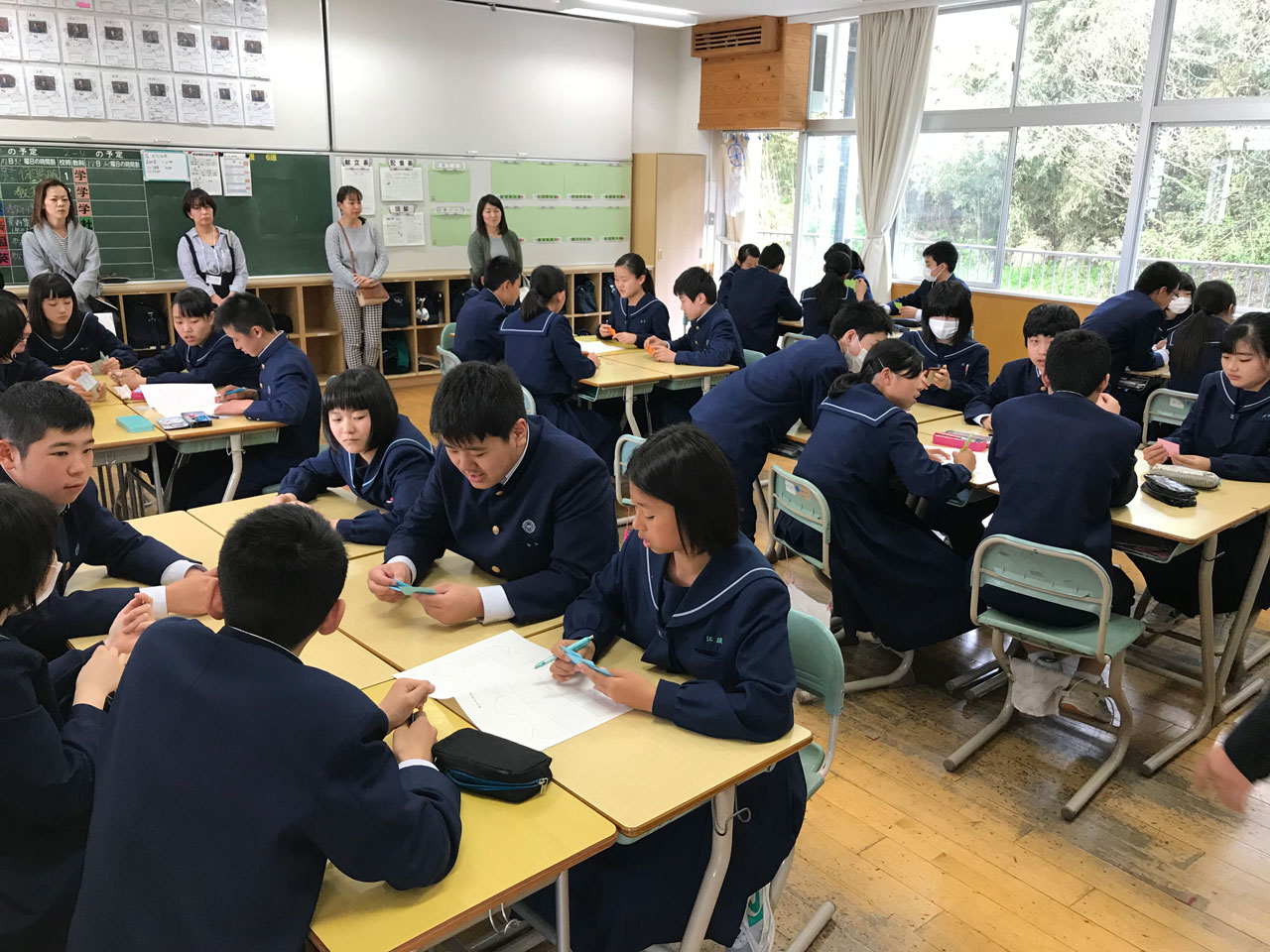 那珂川北中学校 授業参観の様子
