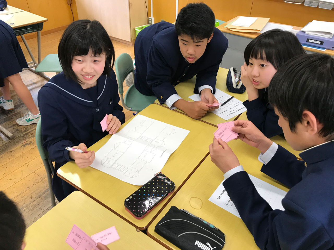 那珂川北中学校 授業参観の様子