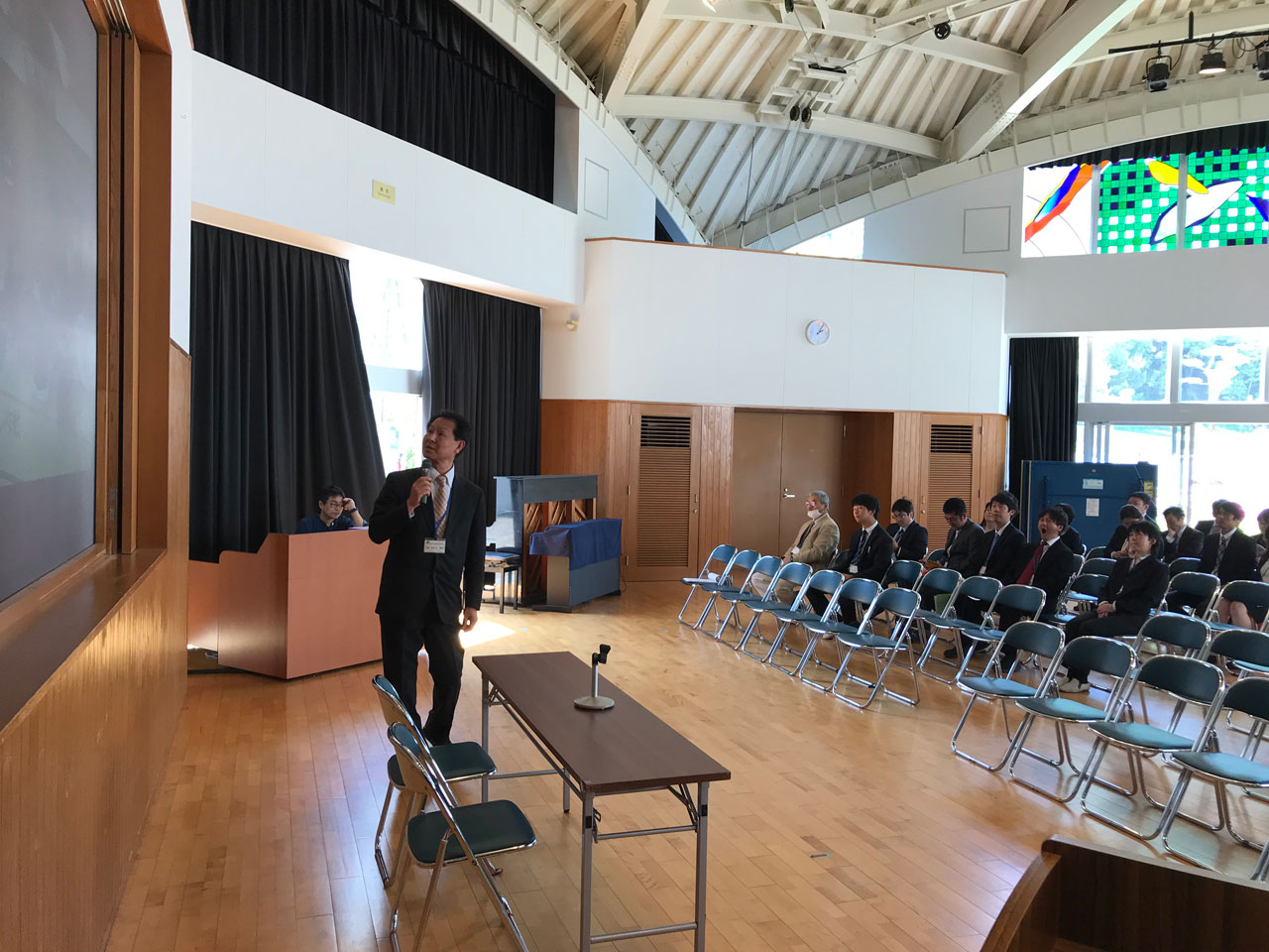 那珂川北中学校 タブレットPTA総会の様子
