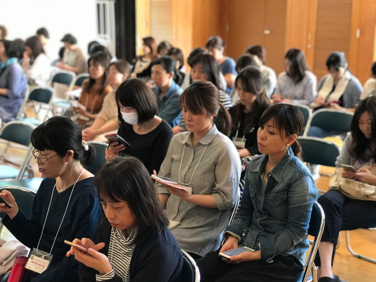 那珂川北中学校 タブレットPTA総会の様子