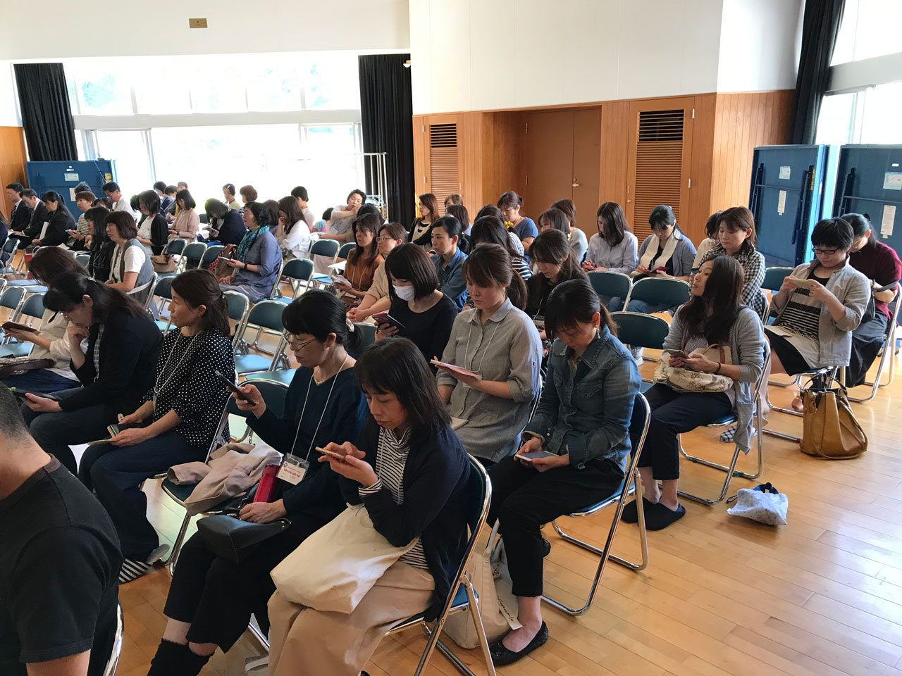 那珂川北中学校 タブレットPTA総会の様子