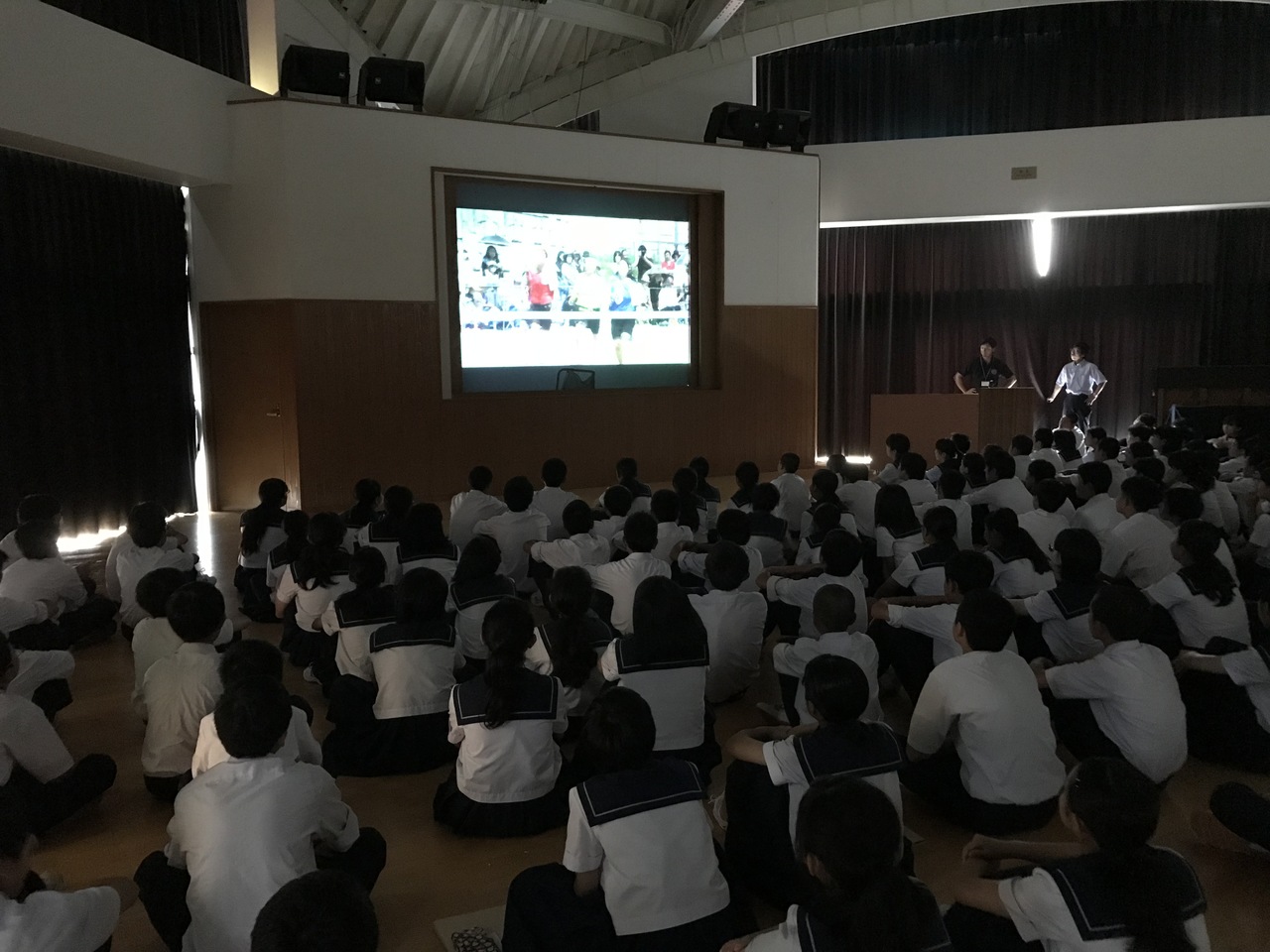 那珂川北中学校 修学旅行に向けての学年集会