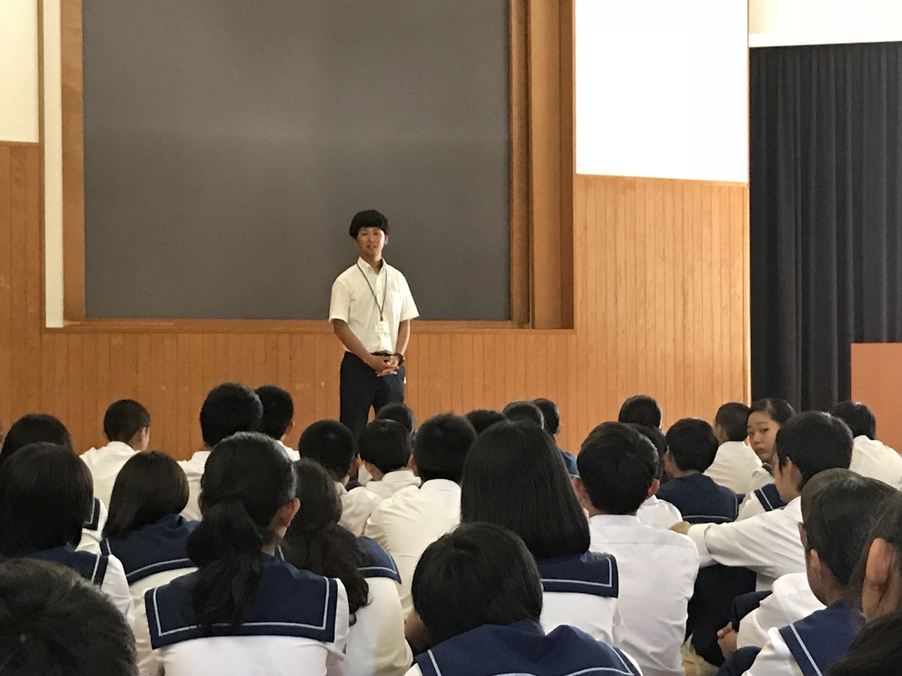 那珂川北中学校 修学旅行に向けての学年集会