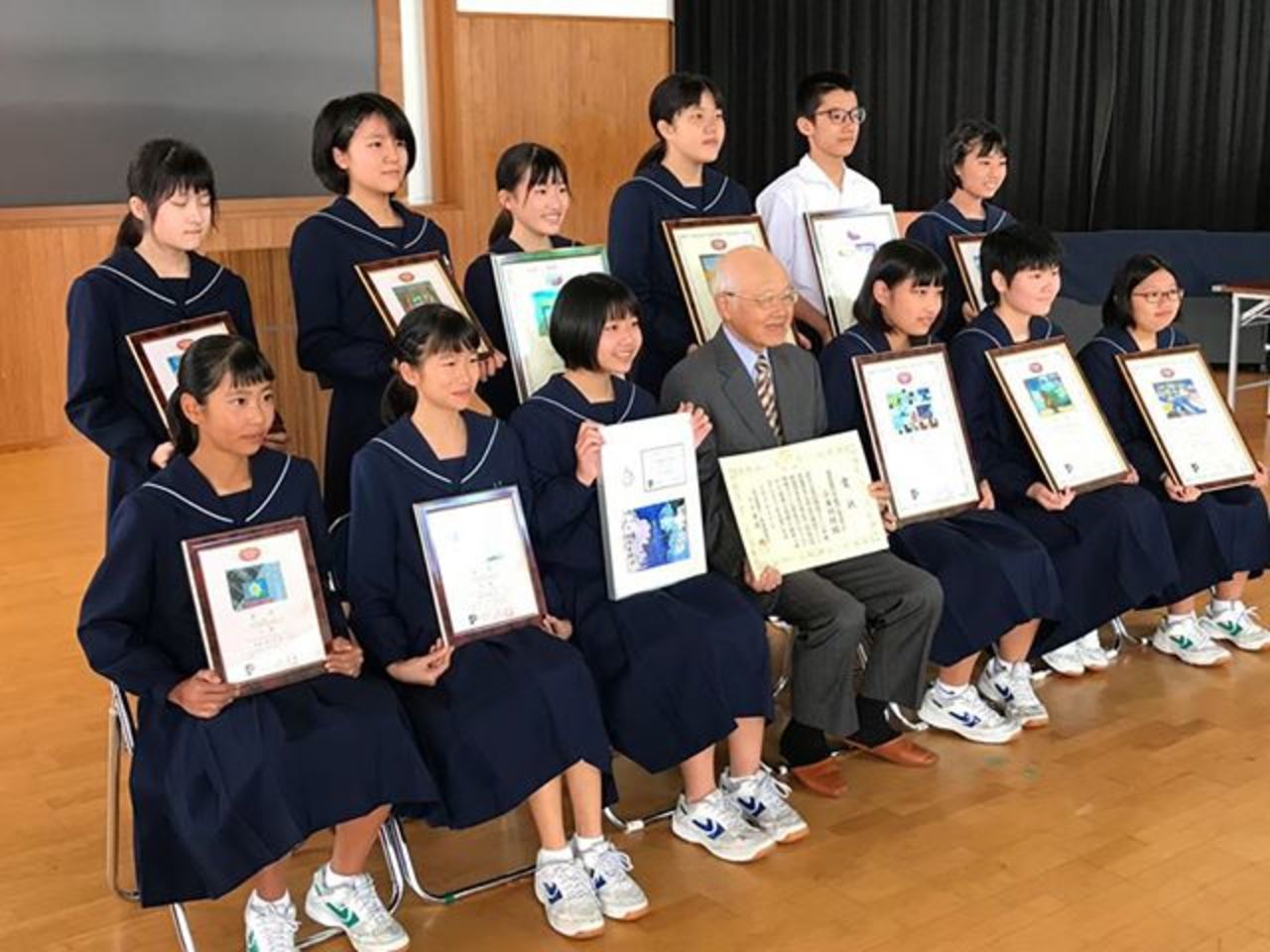 那珂川北中学校 受信環境クリーン図案コンクール 受賞