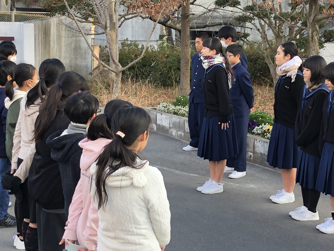 那珂川北中学校 あいさつ運動