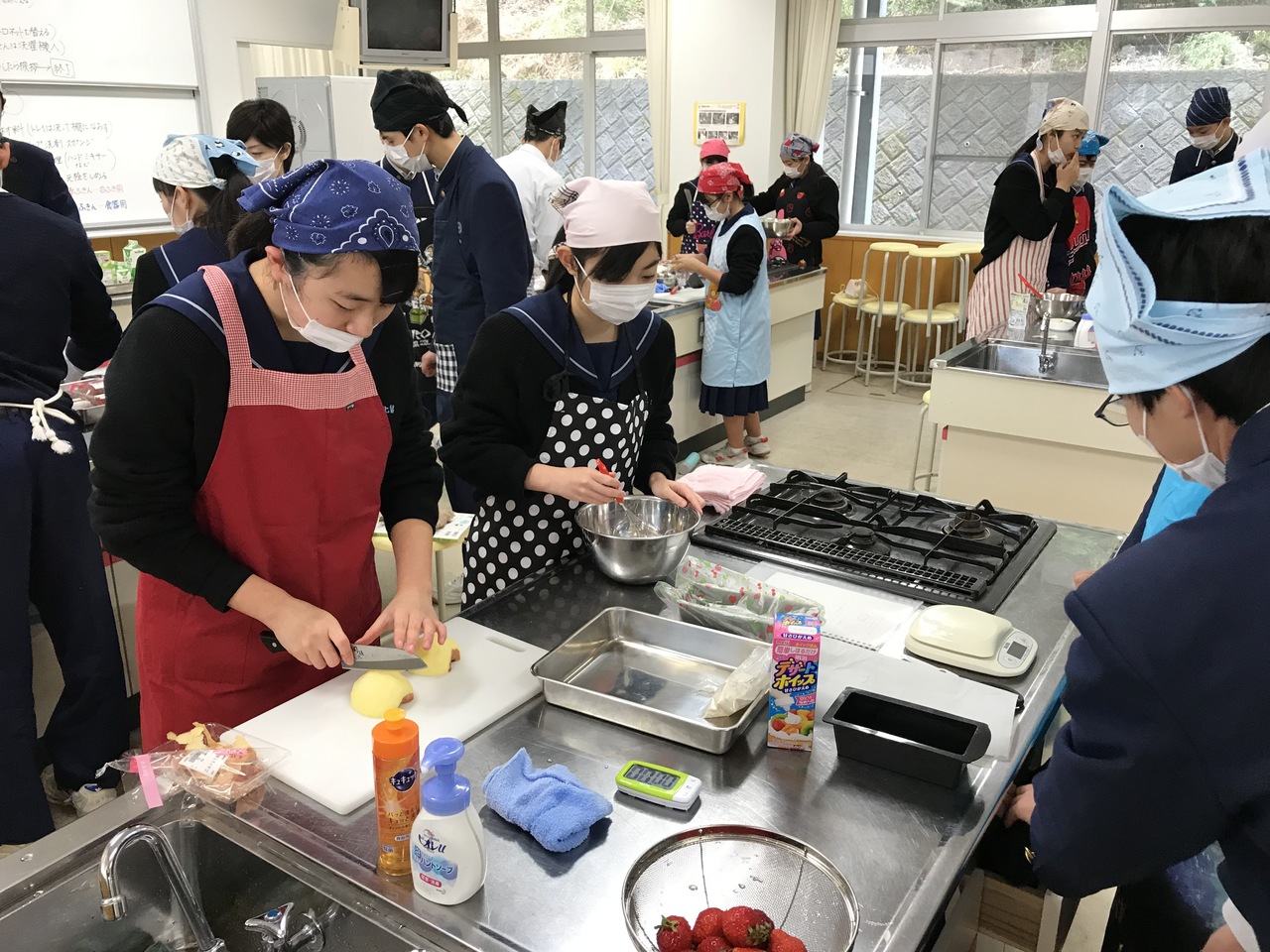 那珂川北中学校 平成３０年度卒業生の最後の家庭科の授業