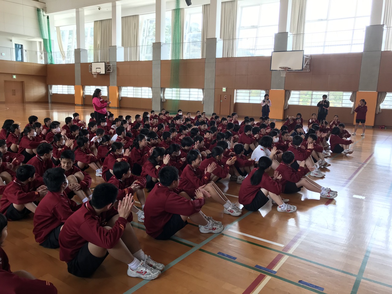那珂川北中学校 クラスマッチ 表彰式