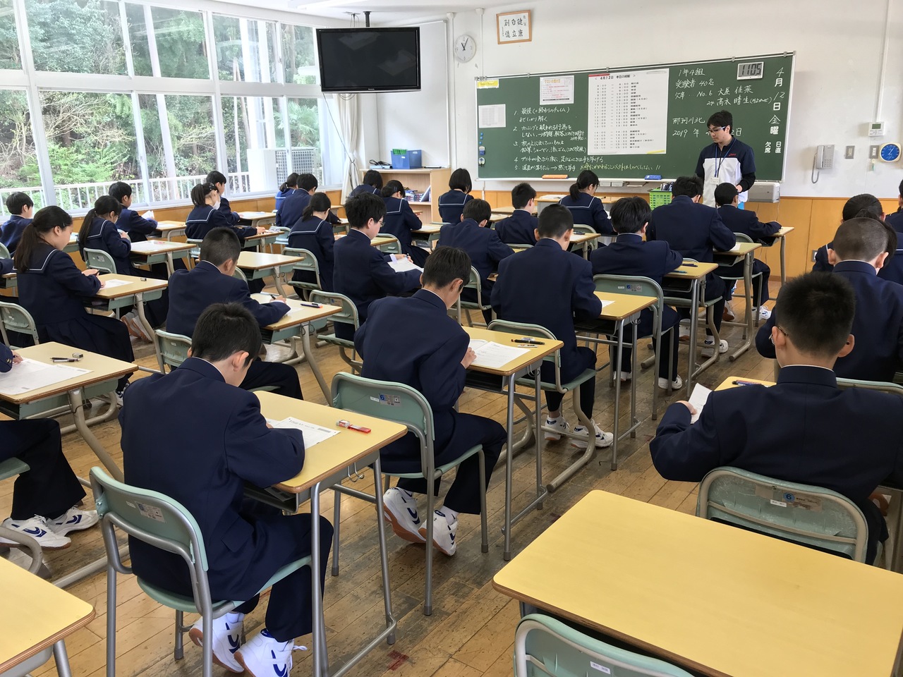 那珂川北中学校 初めてのテスト、初めての給食、部活動紹介