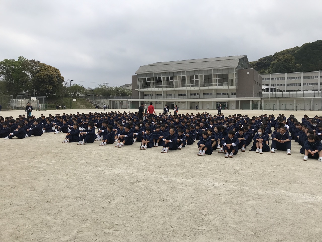 那珂川北中学校 避難訓練・消火訓練