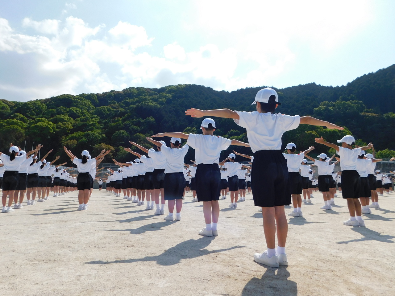 那珂川北中学校 体育祭の練習風景
