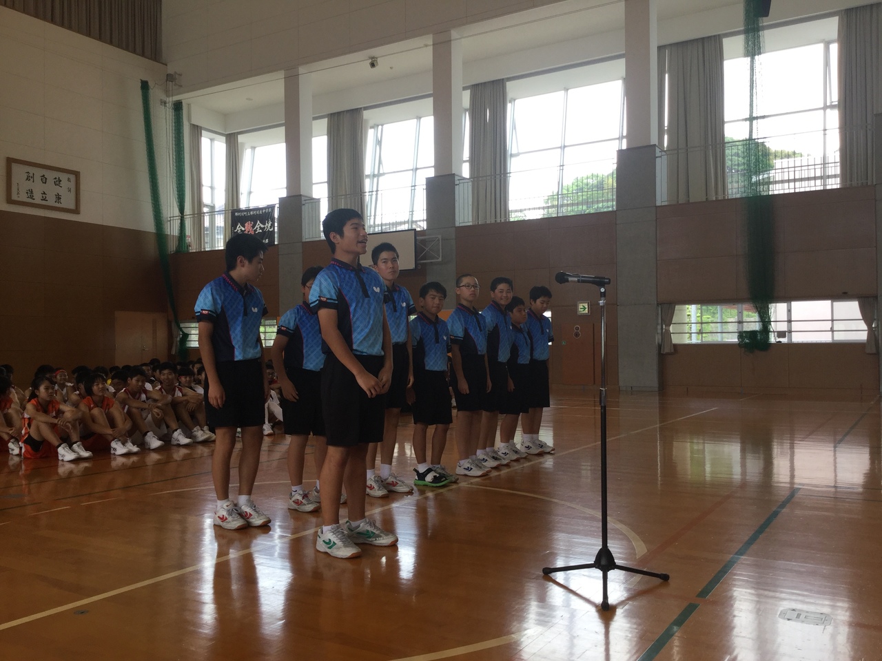 那珂川北中学校 選手激励会