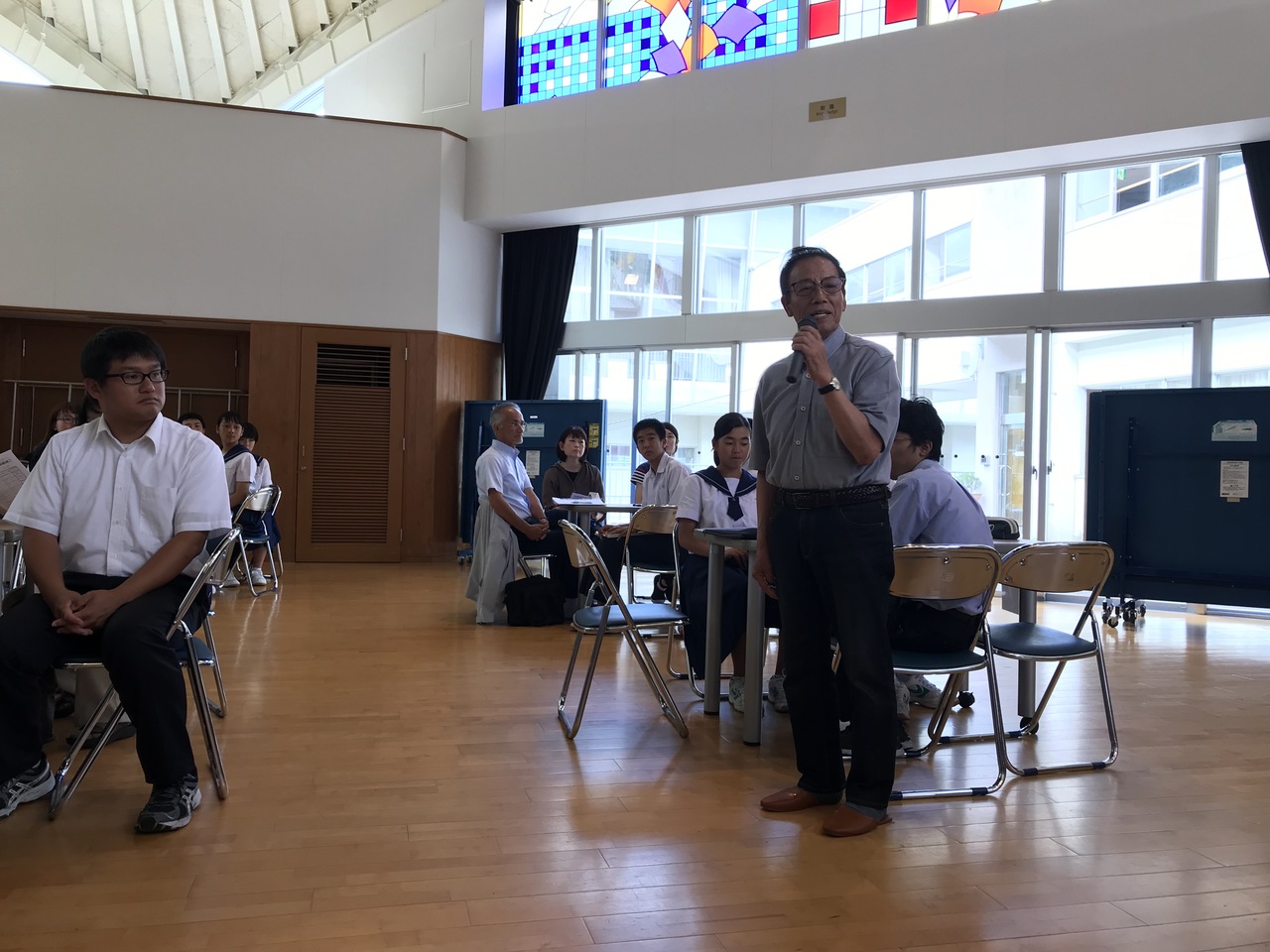 那珂川北中学校 クリーン作戦の打ち合わせ
