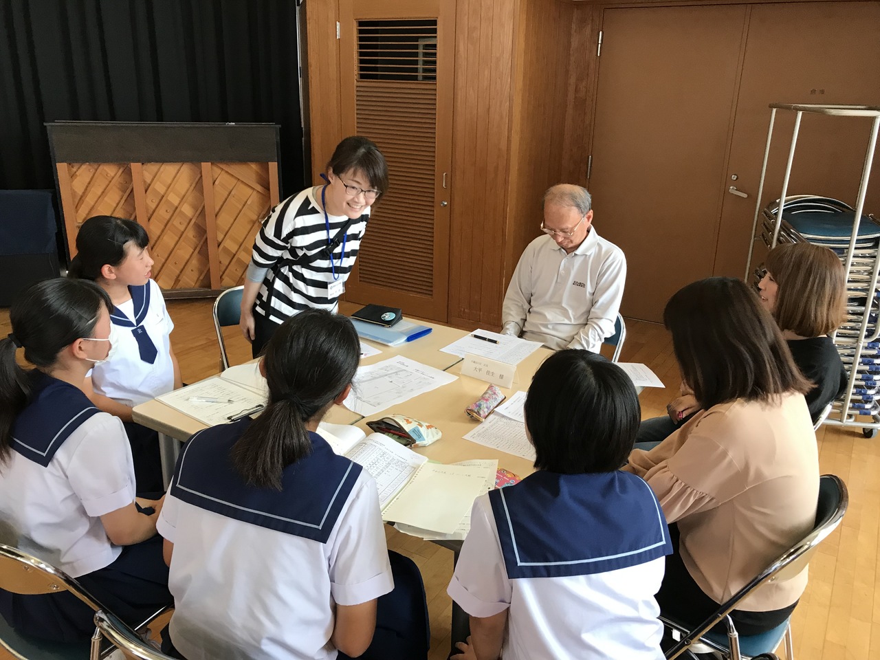 那珂川北中学校 クリーン作戦の打ち合わせ