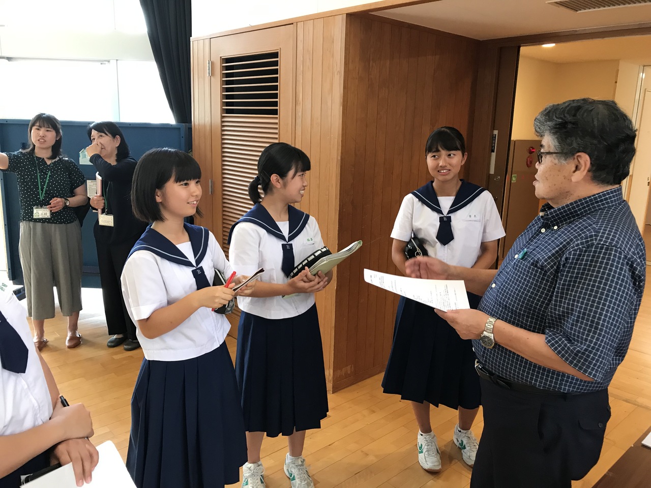 那珂川北中学校 クリーン作戦の打ち合わせ