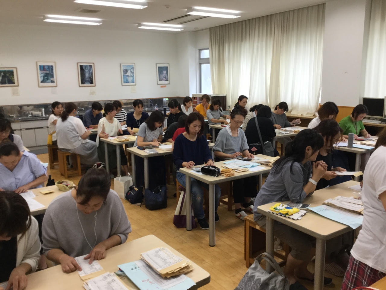 那珂川北中学校 そよかぜフェスタ食券集約作業