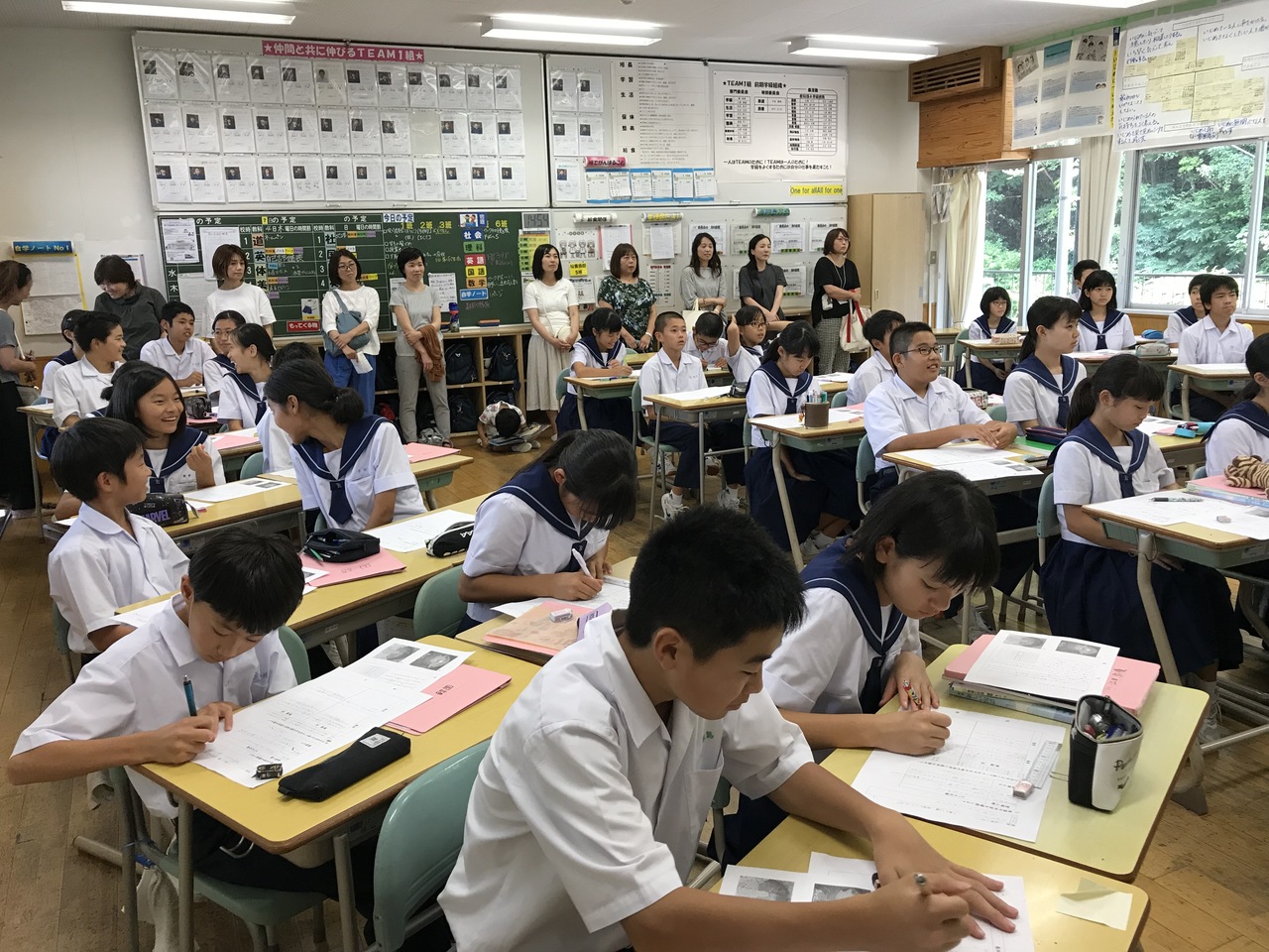 那珂川北中学校 授業参観の様子から