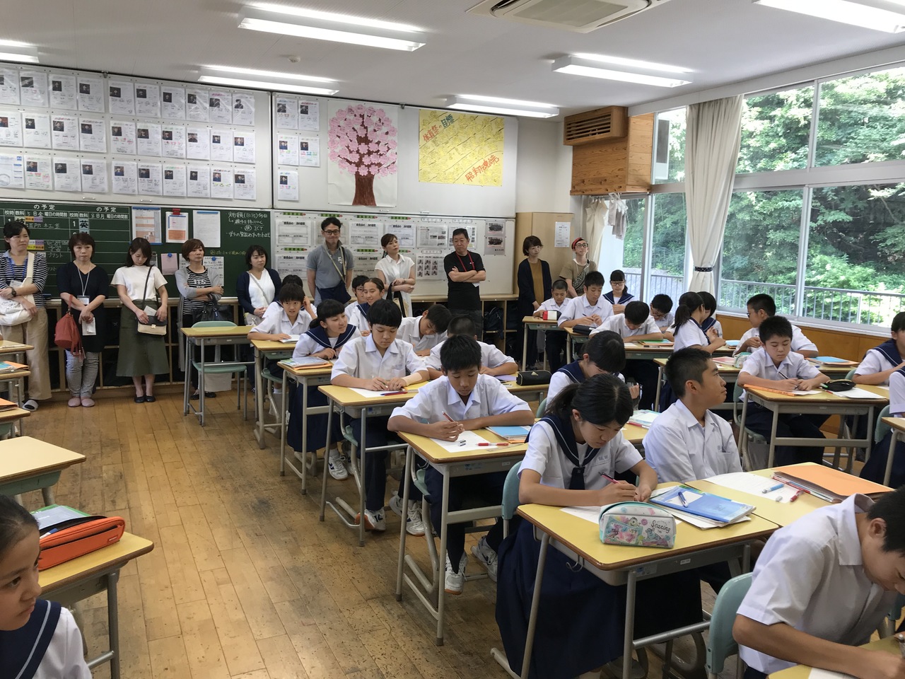 那珂川北中学校 授業参観の様子から