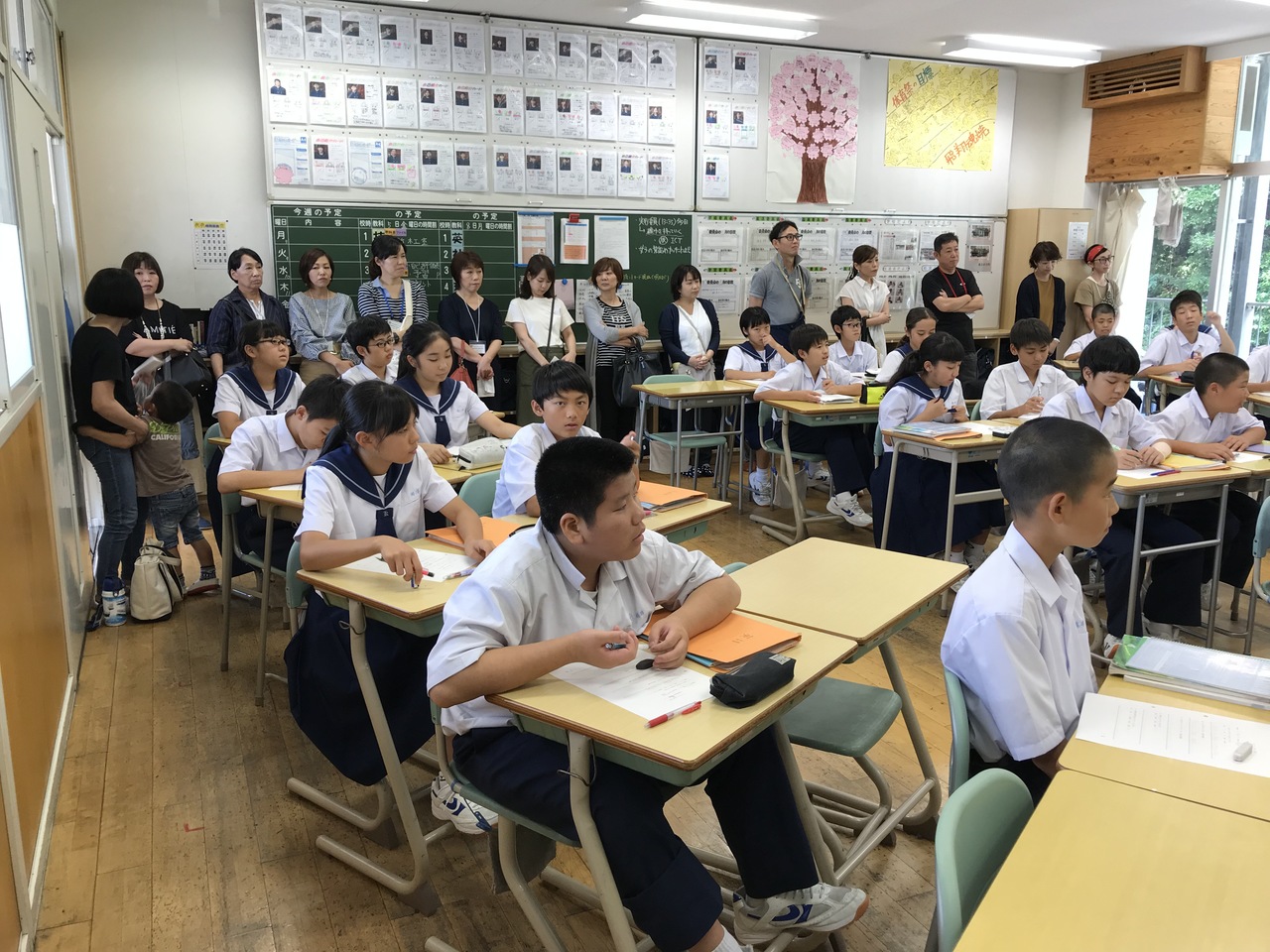 那珂川北中学校 授業参観の様子から