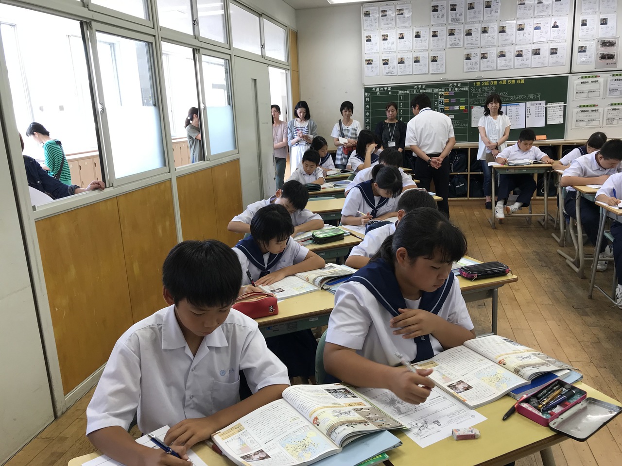 那珂川北中学校 授業参観の様子から