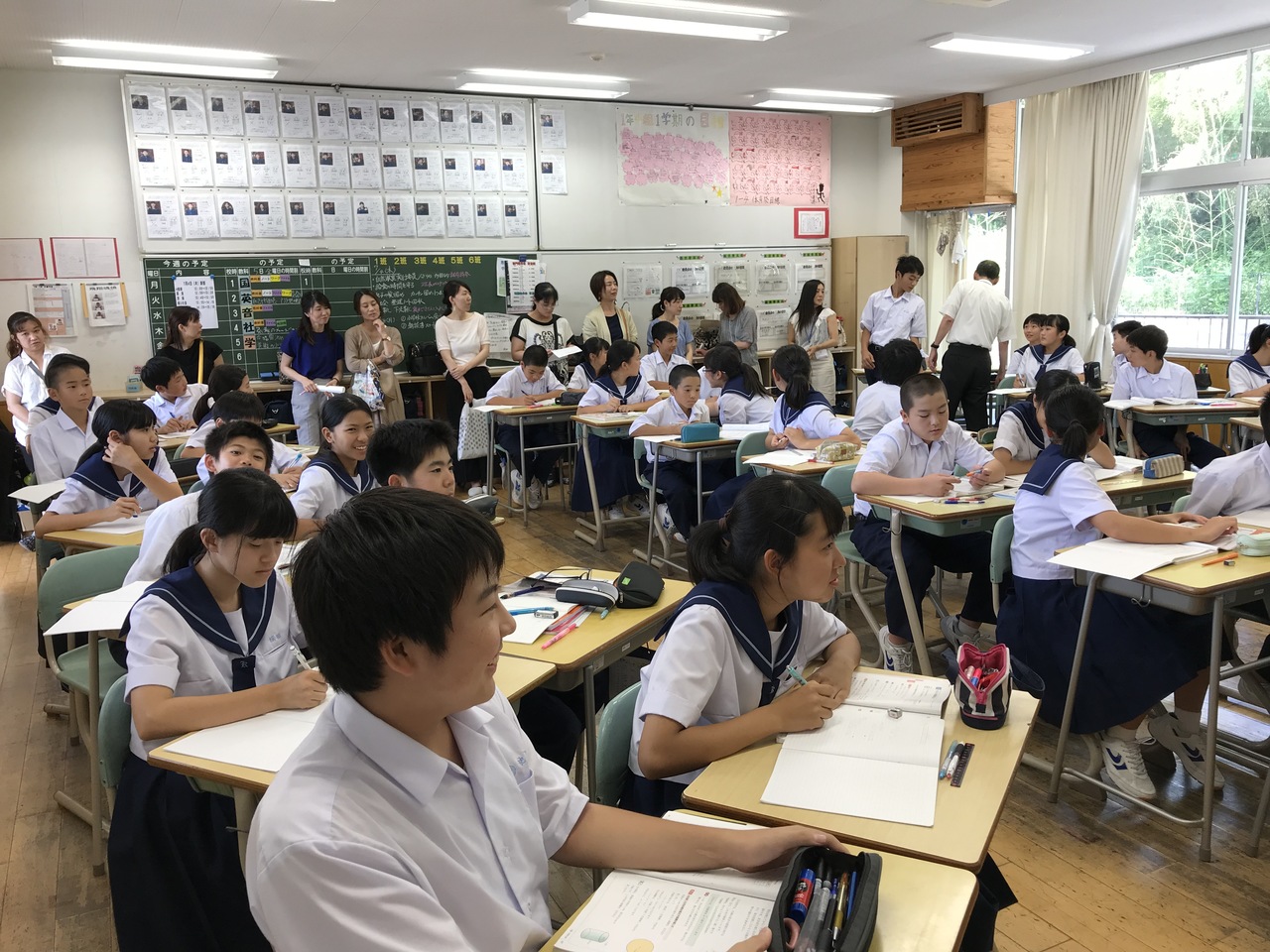 那珂川北中学校 授業参観の様子から