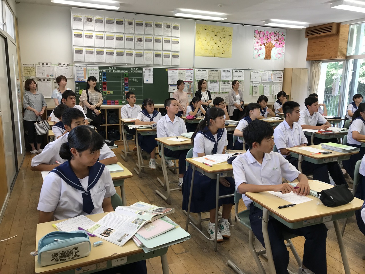 那珂川北中学校 授業参観の様子から