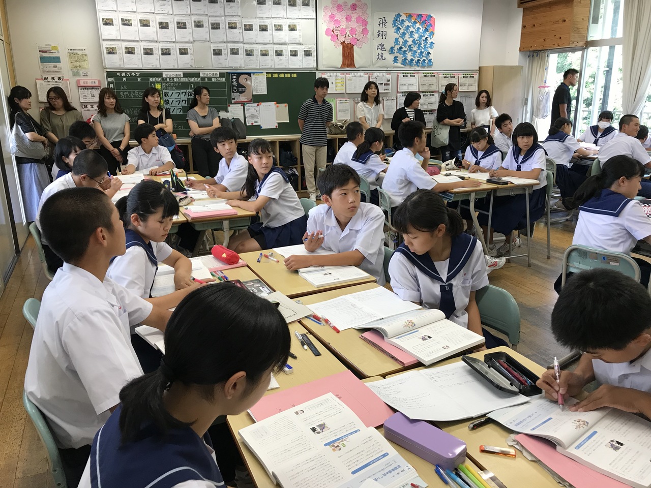 那珂川北中学校 授業参観の様子から