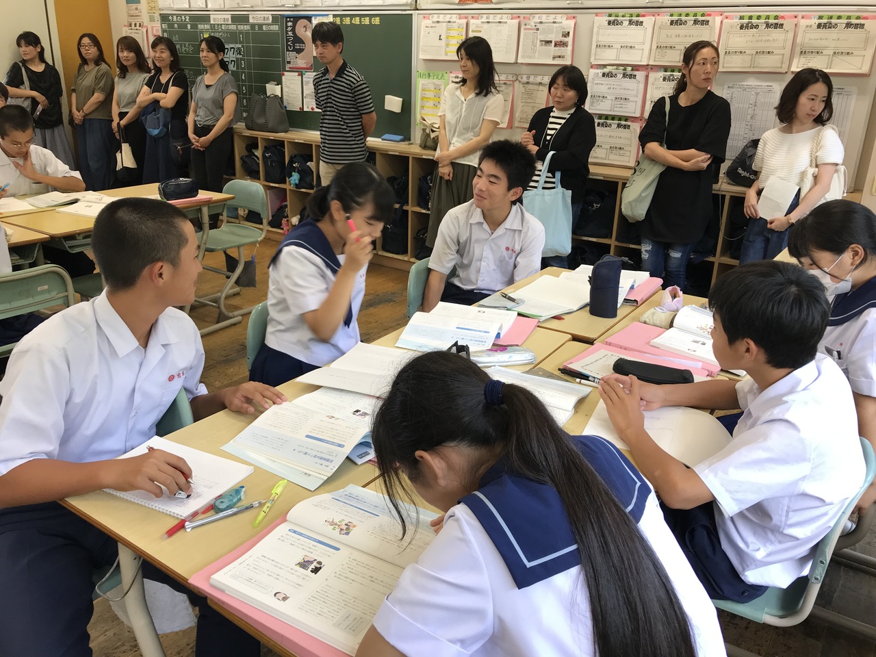 那珂川北中学校 授業参観の様子から