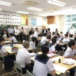 那珂川北中学校 研究授業の様子