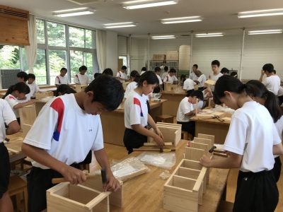 那珂川北中学校 研究授業の様子