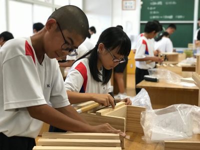 那珂川北中学校 研究授業の様子