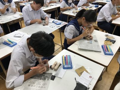 那珂川北中学校 研究授業の様子