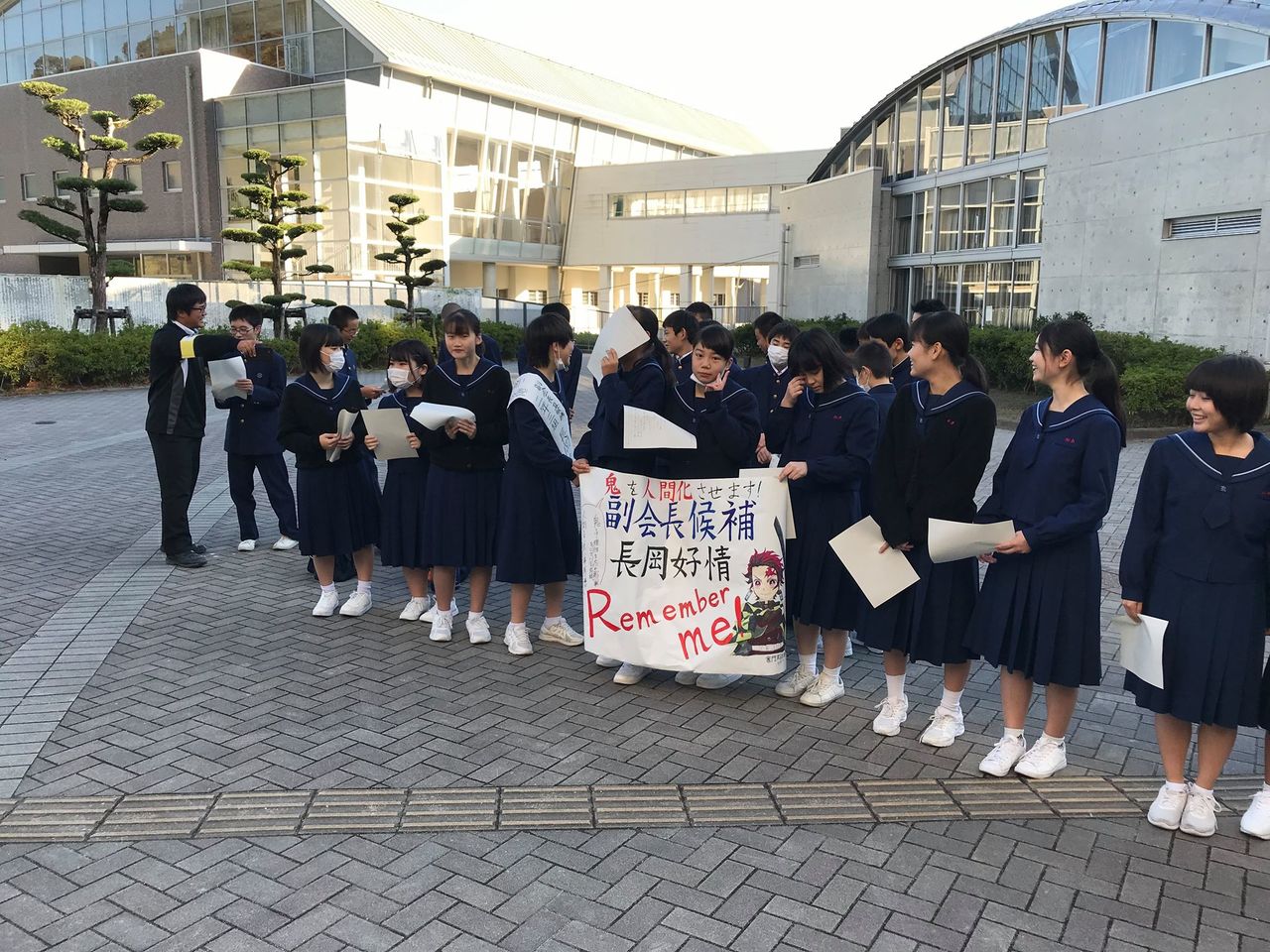 那珂川北中学校 生徒会選挙活動