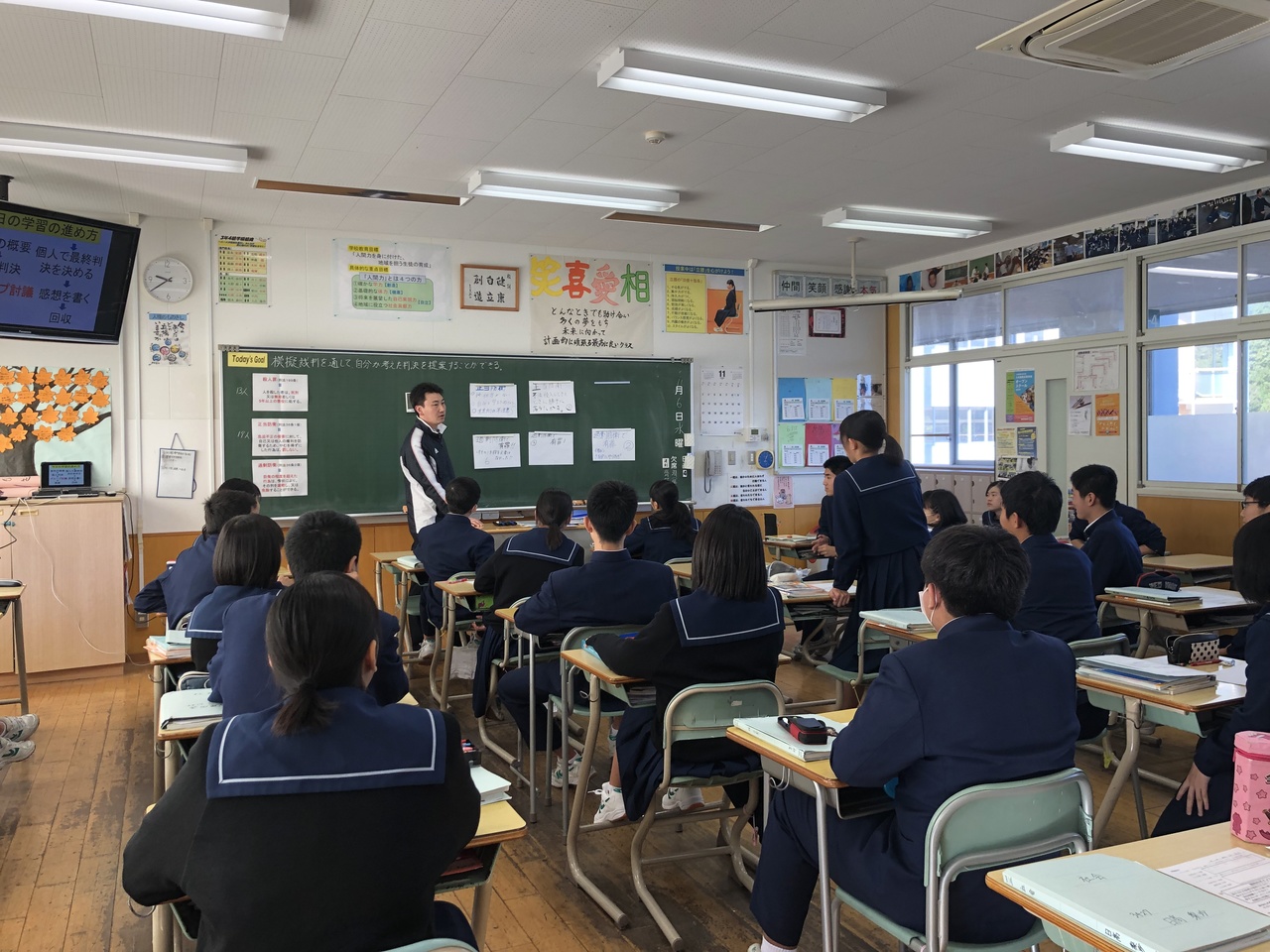 那珂川北中学校 田村教諭の研究授業