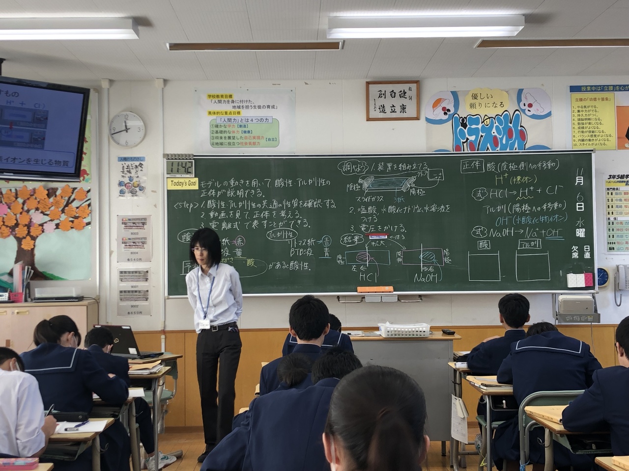 那珂川北中学校 高井教諭の研究授業