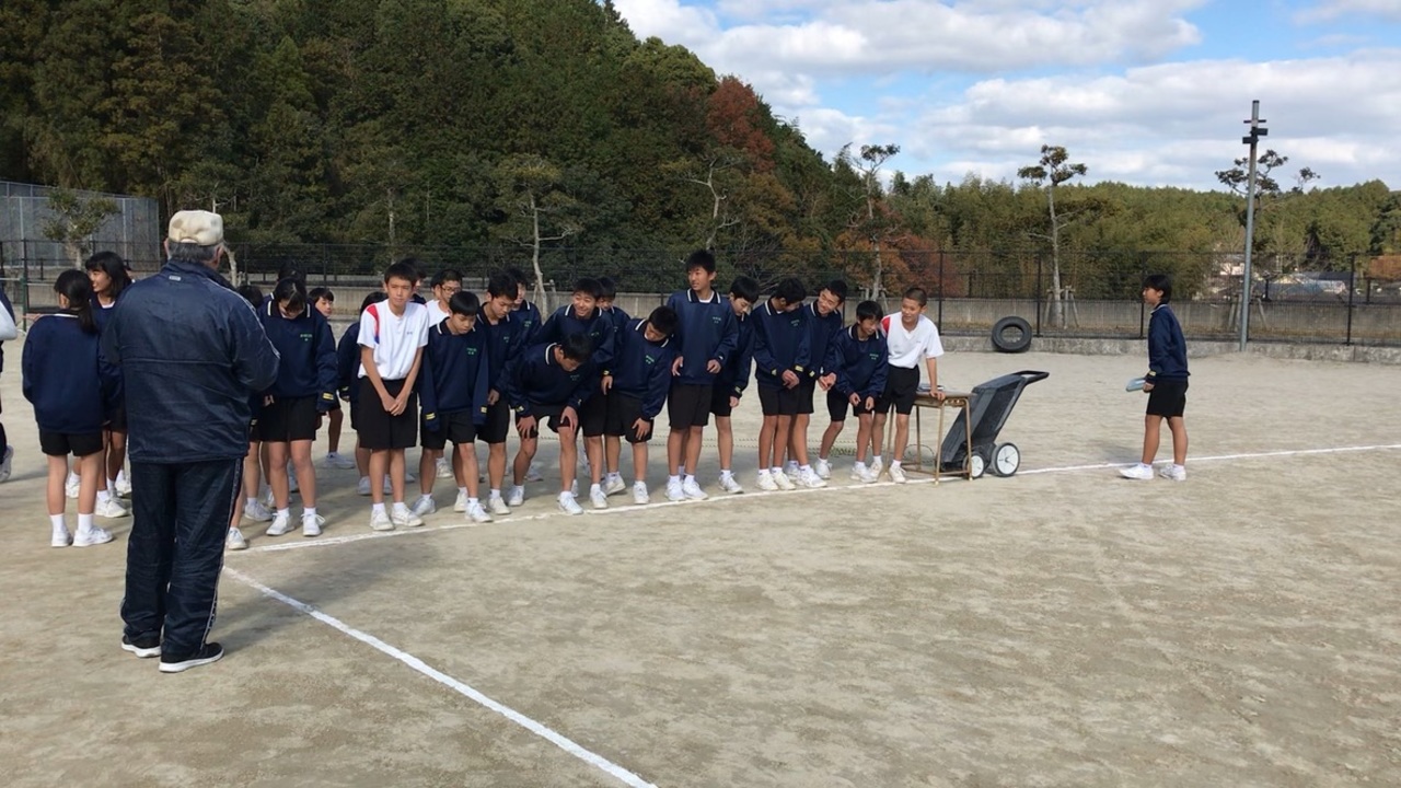 那珂川北中学校 北風走練習風景