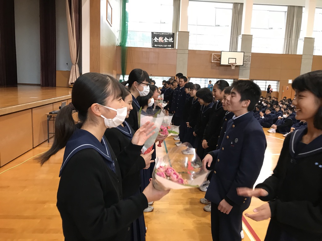 那珂川北中学校 生徒会・任命・認証・交代式