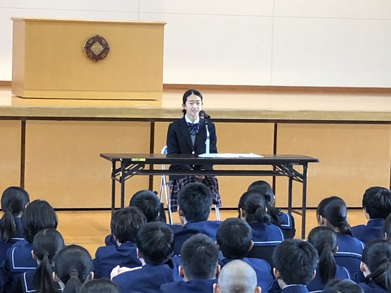 那珂川北中学校 卒業生による講演会