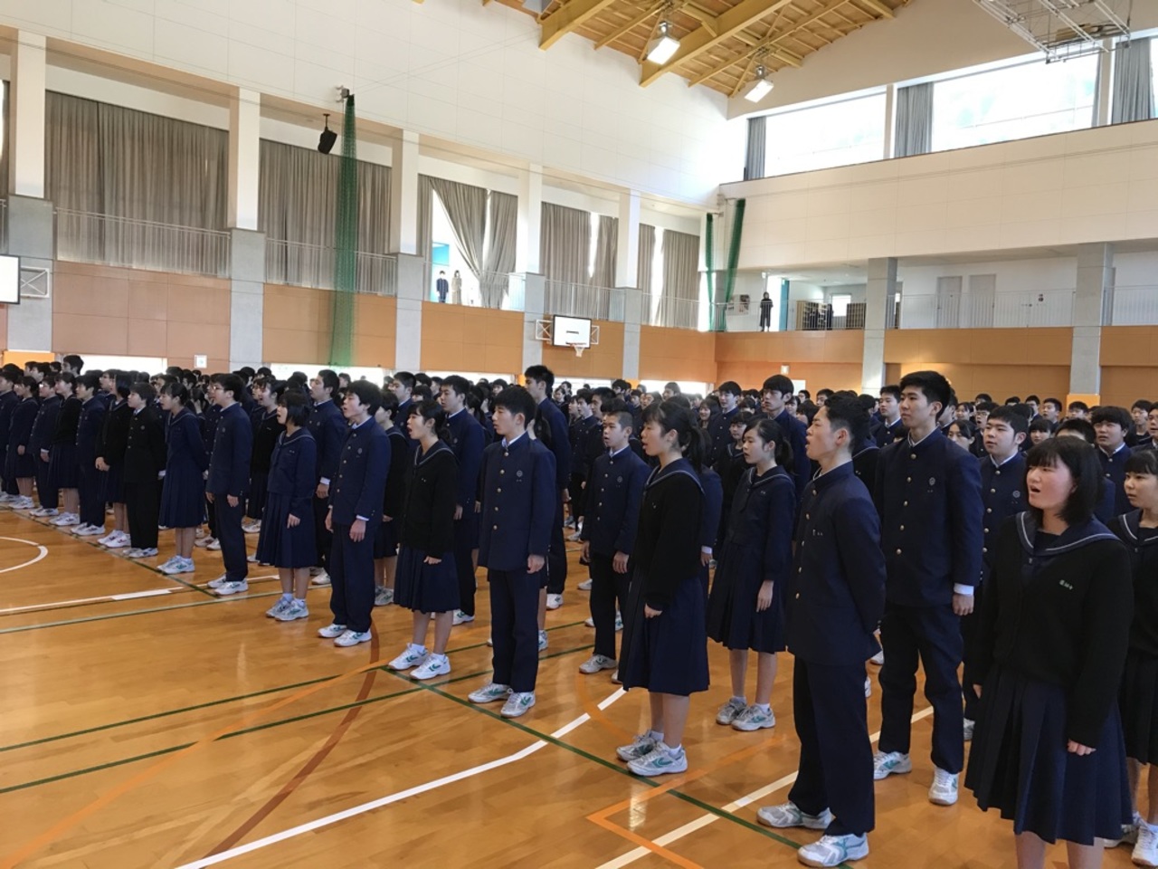 那珂川北中学校 令和元年度２学期終業式