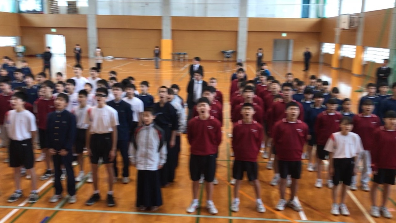 那珂川北中学校 ３学期始業式