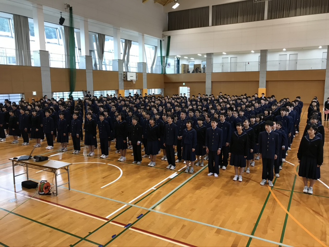 那珂川北中学校 ３学期始業式