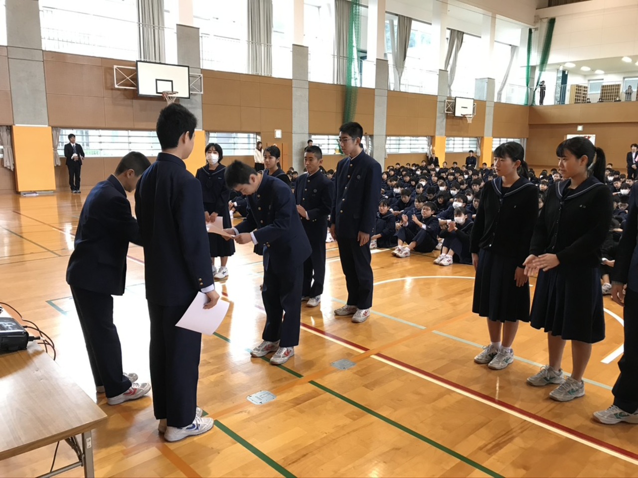 那珂川北中学校 ３学期始業式