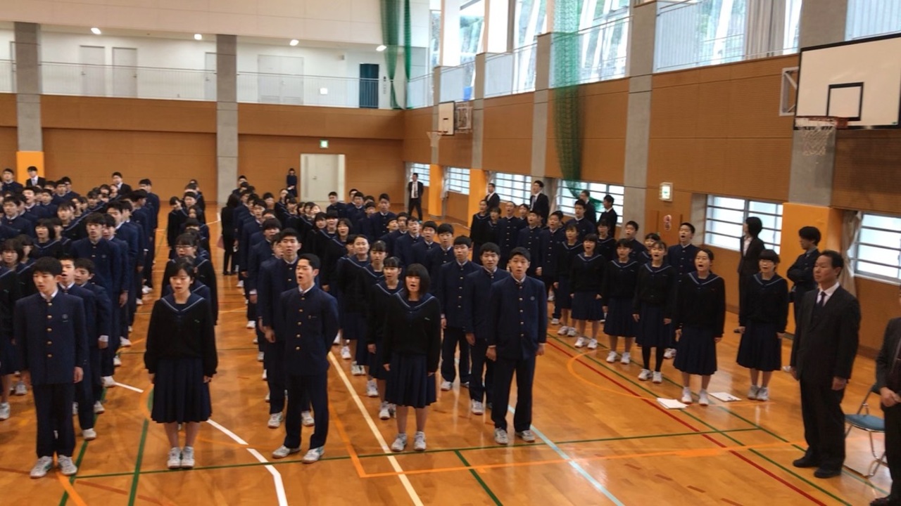 那珂川北中学校 ３学期始業式