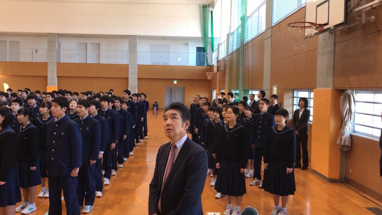 那珂川北中学校 令和元年度２学期終業式