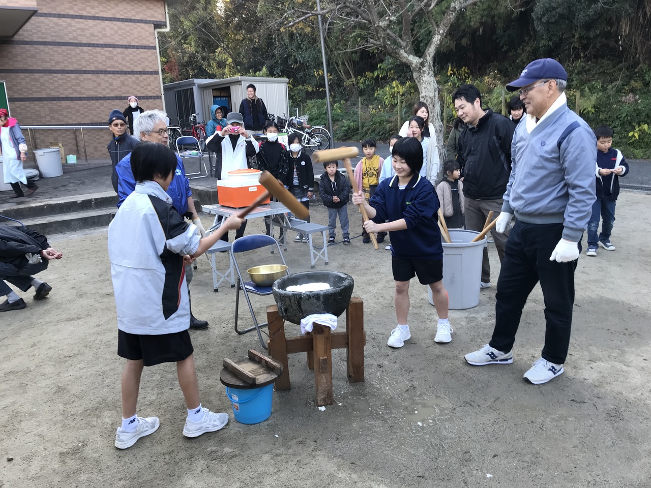 那珂川北中学校 もちつきボランティア活動