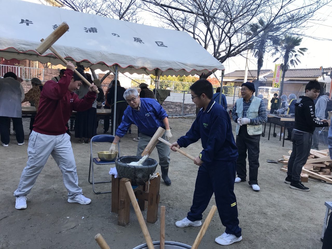 那珂川北中学校 もちつきボランティア活動
