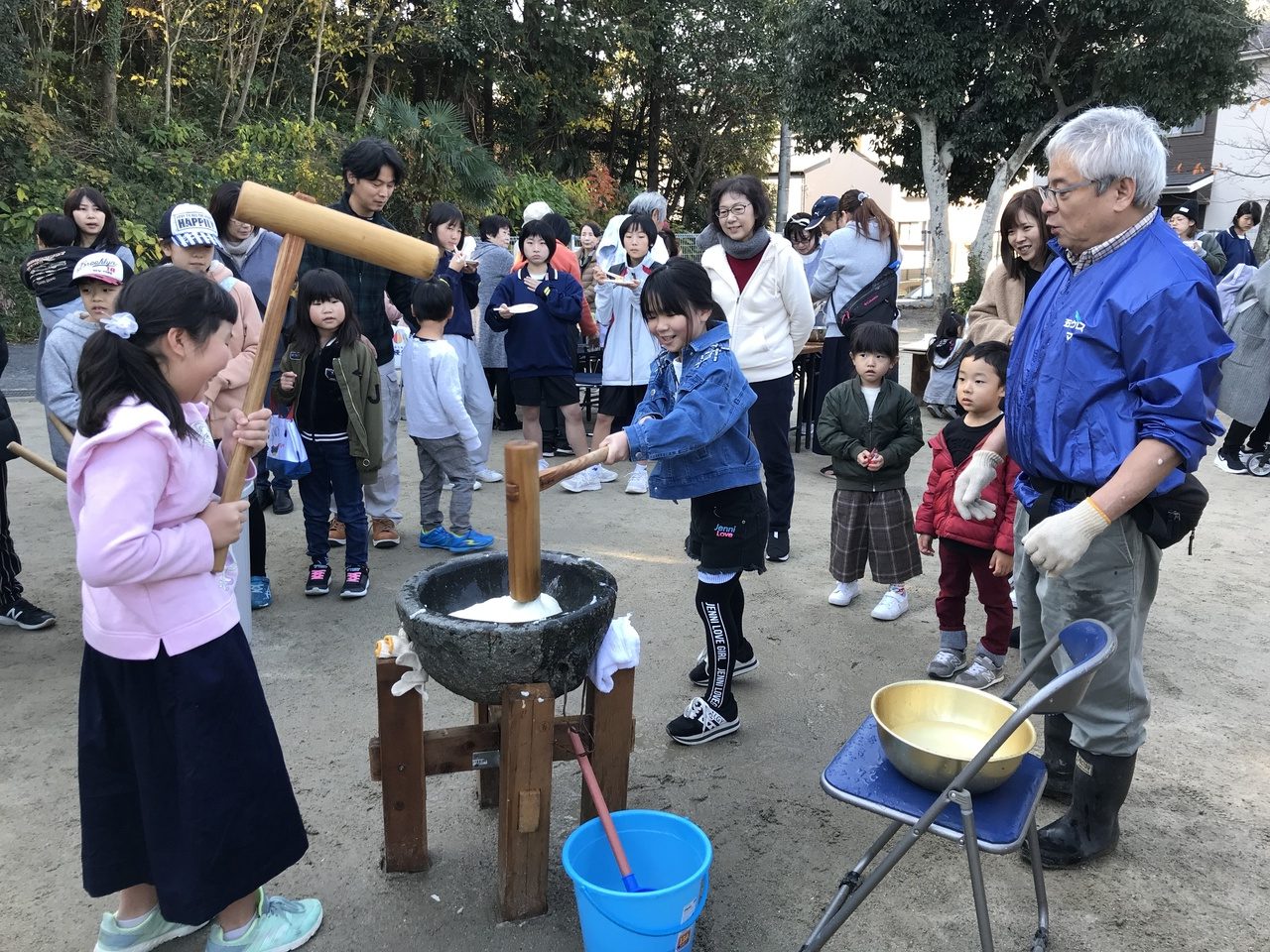 那珂川北中学校 もちつきボランティア活動