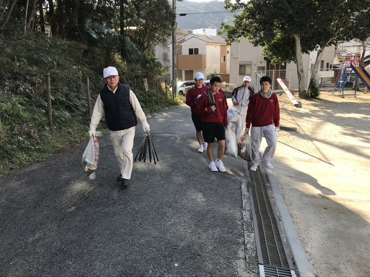 那珂川北中学校　小中合同クリーン作戦
