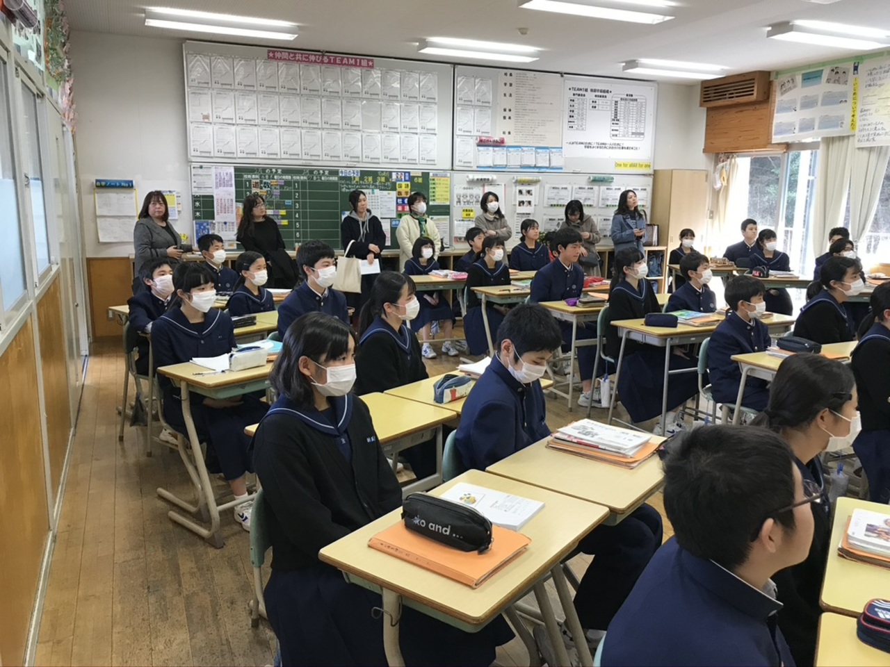 那珂川北中学校 進路学習会、授業参観