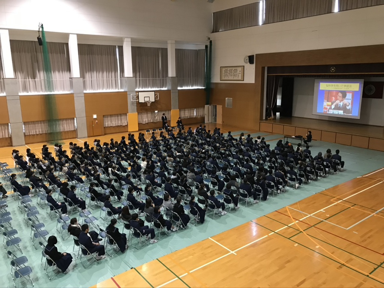 那珂川北中学校 進路学習会、授業参観